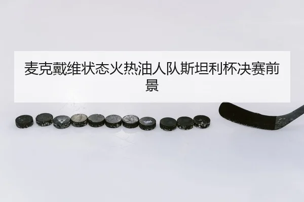 麦克戴维状态火热油人队斯坦利杯决赛前景